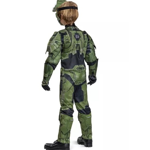 Halo Infinite Master Chief Kids Costume Size Small 4-6 Muscle‎ Padded Jumpsuit - Picture 2 of 9